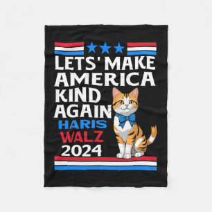 Make America Kind Again Kamala Harris Tim Wheimer Fleece Blanket