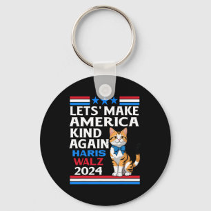 Make America Kind Again Kamala Harris Tim Wheimer Key Ring