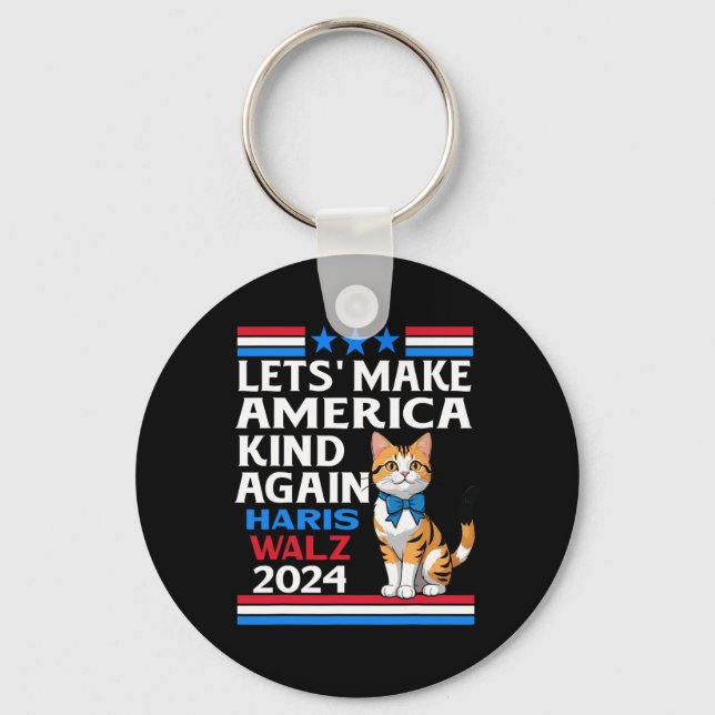Make America Kind Again Kamala Harris Tim Wheimer  Key Ring (Front)