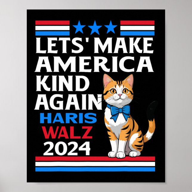 Make America Kind Again Kamala Harris Tim Wheimer  Poster (Front)