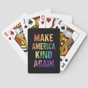 Make America Kind Again Rainbow LGBTQ Gay Playing Cards