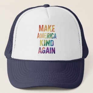 Make America Kind Again Rainbow LGBTQ Gay  Trucker Hat