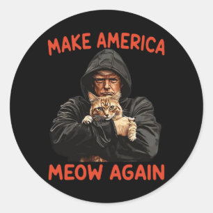 Make America Meow Again Classic Round Sticker