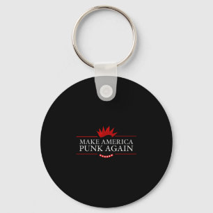 Make America Punk Again Anti Trump Rock Gift Idea Key Ring