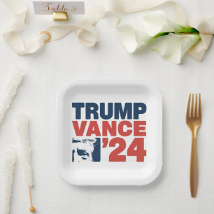 Make America Safe Again Trump Vance 2024 MAGA  Paper Plate
