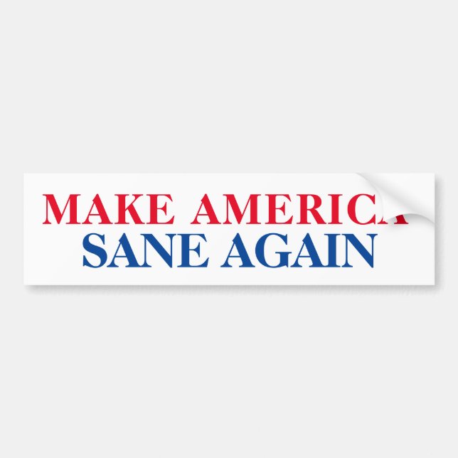 Make America Sane Again-Election 2020 Bumper Sticker (Front)