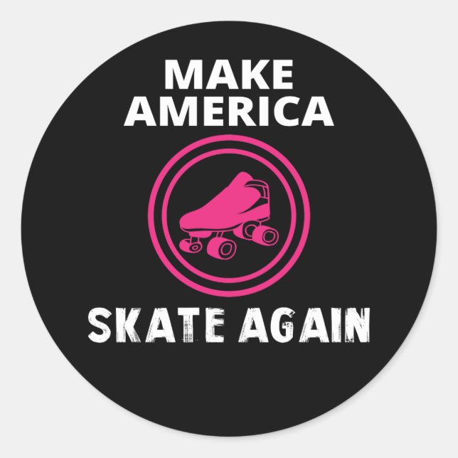 Make America Skate Again Classic Round Sticker (Front)