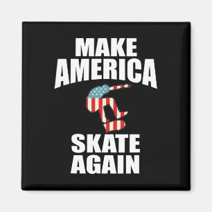 Make America Skate Again Skateboarding Lover Sport Magnet