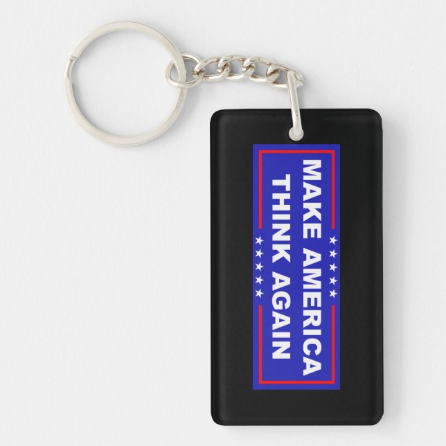 Make America Think Again Key Ring (Front)