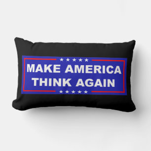 Make America Think Again Lumbar Cushion