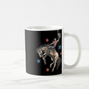 Make America Western Cowboy Again Retro 4th Of Jul Coffee Mug