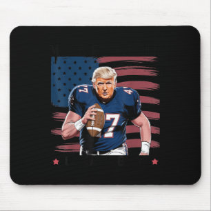 Make American Football Great Again Trump Usa Flag  Mouse Pad