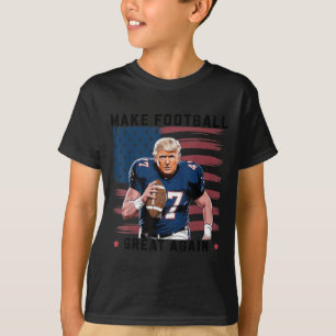 Make American Football Great Again Trump Usa Flag  T-Shirt