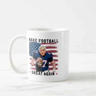 Make American Footll Great Again Trump Usa Flag Coffee Mug