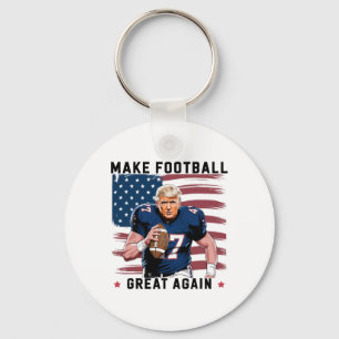 Make American Footll Great Again Trump Usa Flag Key Ring