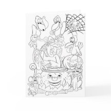 Make and colour your own Halloween card