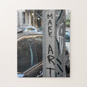 MAKE ART New York Graffiti Street Photography NYC Jigsaw Puzzle