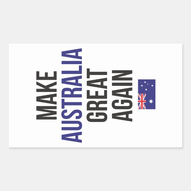 Make Australia Great Again Australian First Flag Rectangular Sticker (Front)