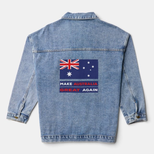 Make Australia Great Again Denim Jacket (Back)
