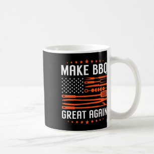 Make Bbq Great Again Us Flag Trump Grilling Barbec Coffee Mug