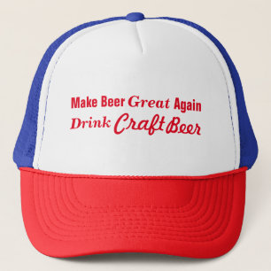 Make Beer Great Again -Red Text Trucker Hat