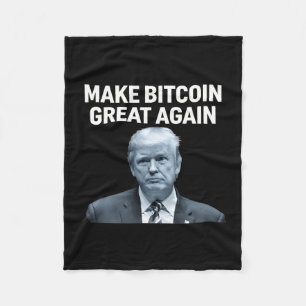 Make Bitcoin Great Again Funny Trump Bitcoin Crypt Fleece Blanket