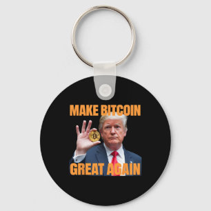Make Bitcoin Great Again Funny Trump Bitcoin Crypt Key Ring
