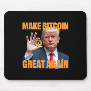 Make Bitcoin Great Again Funny Trump Bitcoin Crypt Mouse Pad