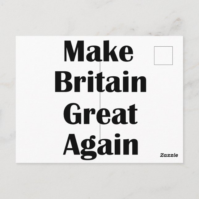 Make Britain Great Again Postcard (Back)