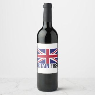 Make Britain Great Again UK First Flag #Brexit Wine Label