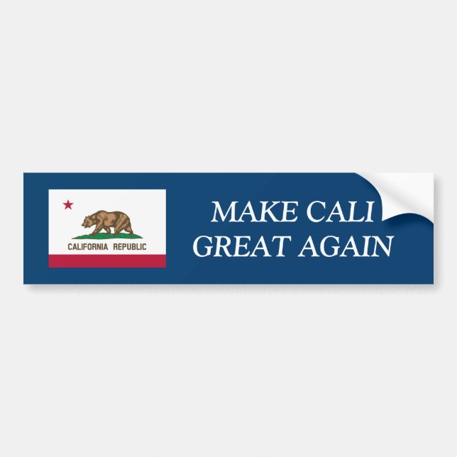 MAKE CALIFORNIA GREAT AGAIN funny bumper stickers (Front)