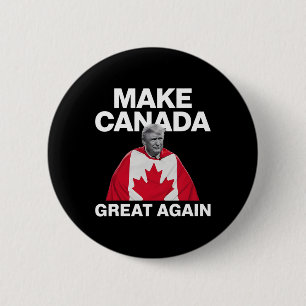 Make Canada Great Again Funny Trump Canadian Flag  6 Cm Round Badge
