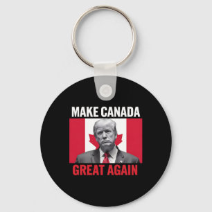Make Canada Great Again Funny Trump Canadian Flag Key Ring