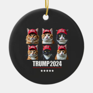 Make Cats Safe Again Maga Trump Election Ceramic Ornament