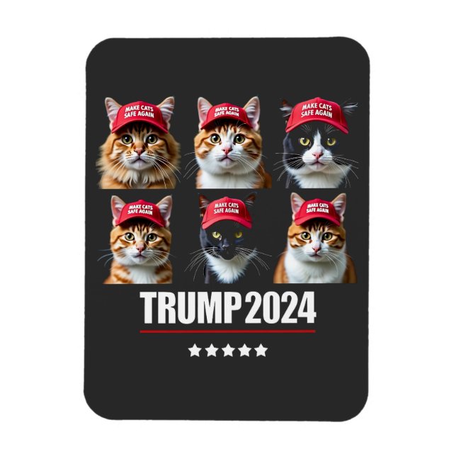 Make Cats Safe Again Maga Trump Election Magnet (Vertical)