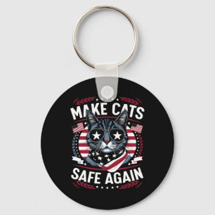 Make Cats Safe Again Trump Cats For Trump 2024 Key Ring