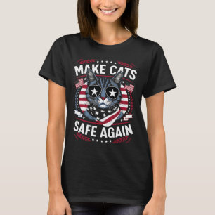 Make Cats Safe Again Trump Cats For Trump 2024 T-Shirt