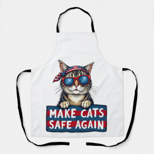 Make Cats Safe Again Trump Election Vote Apron