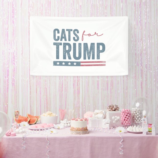 Make Cats Safe Again Trump Election Vote  Banner (Party)