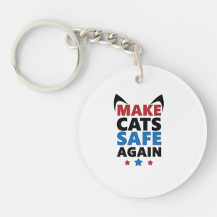 Make Cats Safe Again Trump Election Vote Key Ring