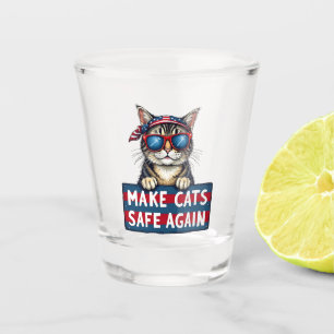 Make Cats Safe Again Trump Election Vote Shot Glass