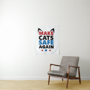 Make Cats Safe Again Trump Election Vote Tapestry