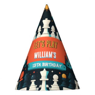 Make Chess King And Queen Game Night 13th Birthday Party Hat
