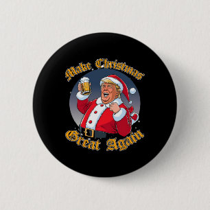 Make Christmas Great Again 2024 Trump Funny Trump 6 Cm Round Badge