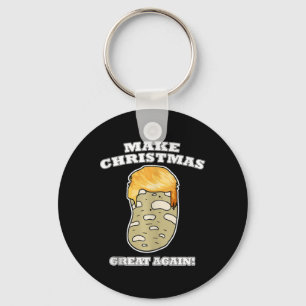 Make Christmas Great Again Christmas Potato Trump Key Ring