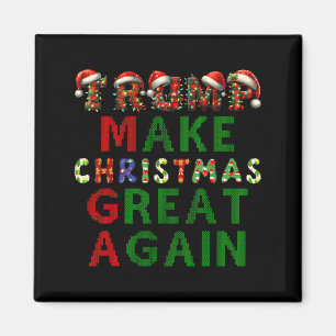 Make Christmas Great Again Funny Donald Trump Xmas Magnet