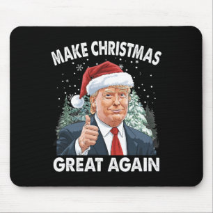 Make Christmas Great Again Funny Donald Trump Xmas Mouse Pad