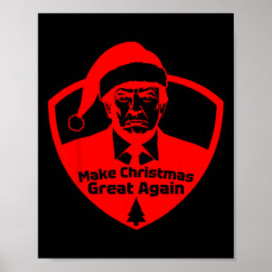 Make Christmas Great Again Funny President Trump M Poster