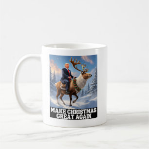 Make Christmas Great Again Funny Santa Hat Trump Coffee Mug