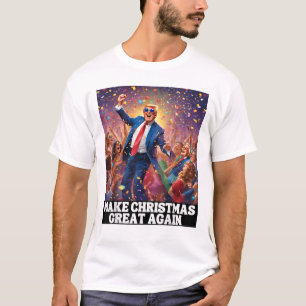Make Christmas Great Again Funny Santa Hat Trump T-Shirt